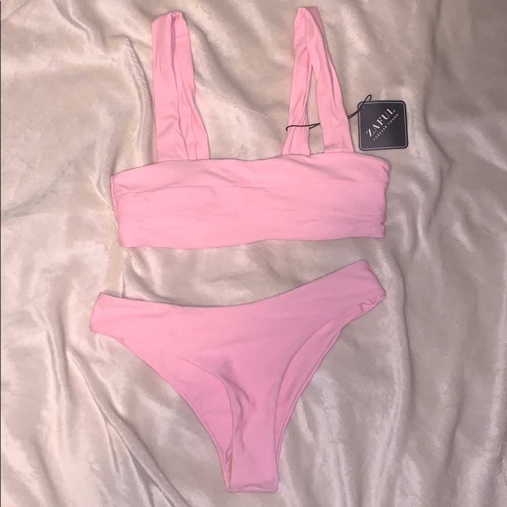 NWT Zaful baby pink bikini